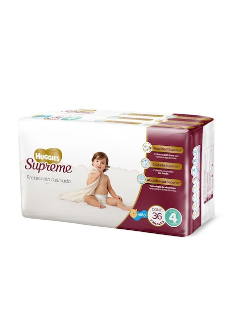 Pañales Pure & Natural Etapa RN marca Huggies Supreme para Bebé