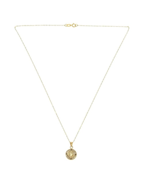 Medalla redondo Mon Caramel de oro 14 k