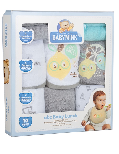 BABERO BABY MINK BM879 ABC LUNCH, GRIS
