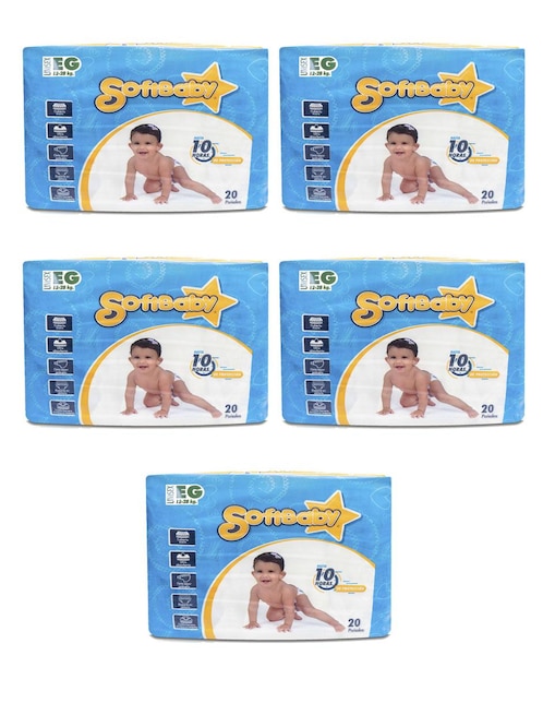 Pañales Soft Baby para bebé 100 piezas