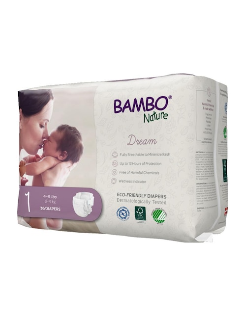 Pañales Bambo Nature Dream 36 piezas Etapa 1