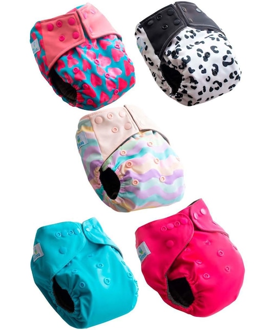 Set de pañales ecológicos Babybamboo unitalla 5 piezas