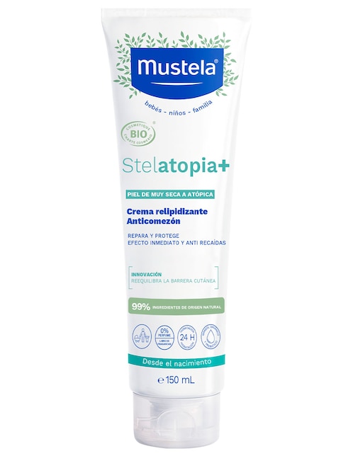 Crema para cuerpo Relipidizante Stelatopia+ Mustela recomendado para calmar y aliviar la piel