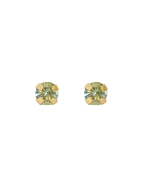 Broqueles redondos Mancini de oro con acabado brillante zirconia