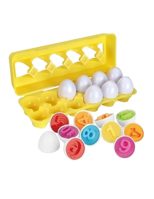 Juguete didáctico huevos con números 1