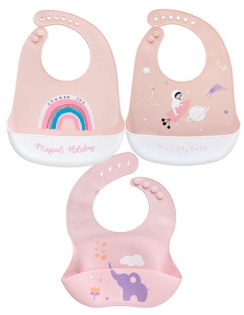 Set de baberos Dara Baby de silicón