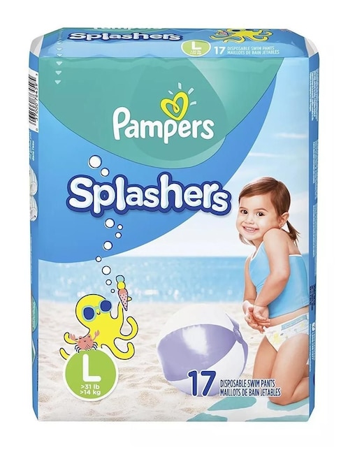 Pañal para natación Pampers etapa preescolar infantil unisex con 17 piezas