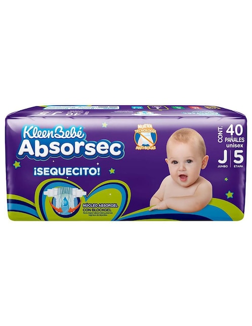 Pañales Kleenbebé etapa 5 bebé unisex con 40 piezas