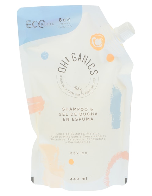Shampoo hidratante para cabello Oh! Ganics 440 ml