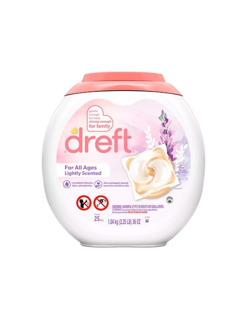 Detergente para ropa cápsulas Dreft 1.04 kg