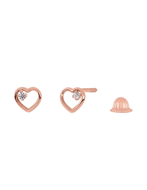 Broqueles de corazón Liverpool Romanza Baby Mi Primer Diamante con acabado brillante diamante