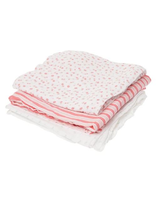 Set cobijas de tejido plano Mon Caramel para bebé niña