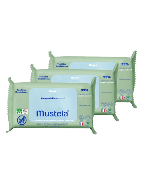 Toallas limpiadoras Mustela 3 piezas