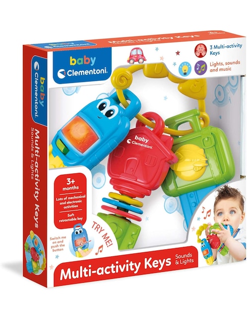 Juguete Llaves Multi-Actividades Luz y Sonido Baby Clementoni