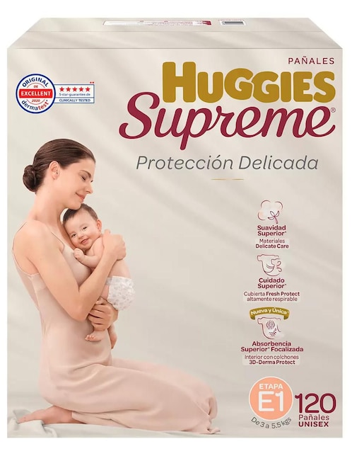 Pañales Huggies etapa 1 bebé unisex con 120 piezas