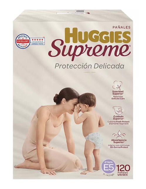 HUGGIES Pañales para bebé Huggies etapa 5 bebé unisex con 120 piezas
