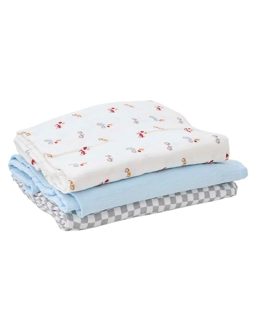 MON CARAMEL Set cobijas clásica de tejido suave Mon Caramel