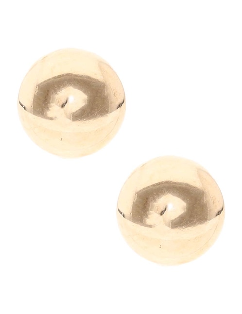 Broqueles redondos Mon Caramel de oro amarillo 14 k con acabado pulido