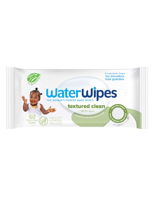 Toallas húmedas Water Wipes Textured Clean 60 toallitas individual