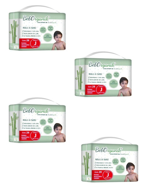 BAMBUORGANIK Pañales bebé Bambuorganik desechables etapa 6 unisex con 112 piezas