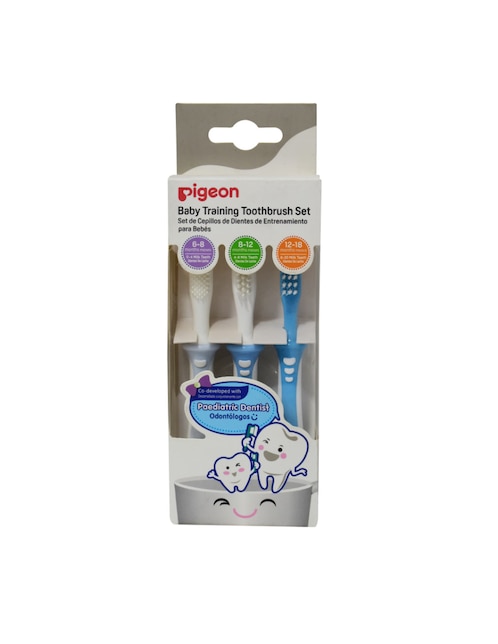 PIGEON Set cepillo de dientes Pigeon para bebé