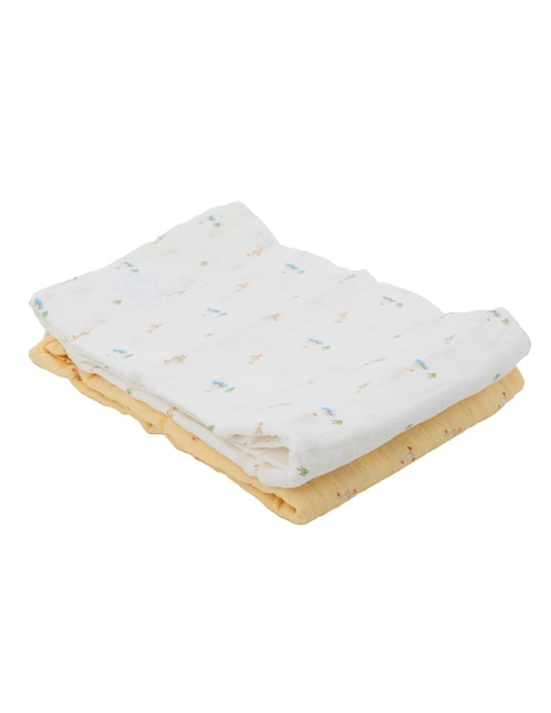 Set cobijas tejido plano Mon Caramel unisex 1