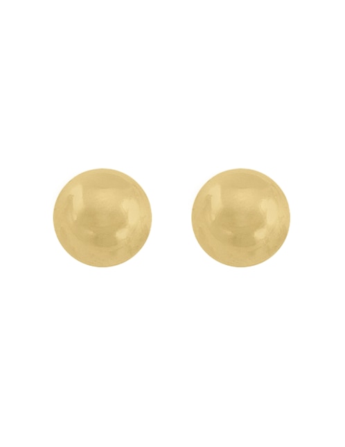 Broqueles redondos Mon Caramel de oro 14 k con acabado brillante