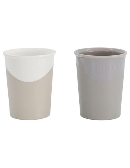 "vaso" entrenador twistshake sin familai "de" plástico "con" 2 piezas "piezas"