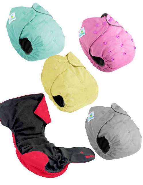 Pañal ecológico de tela Babybamboo etapa 6 unisex con 5 piezas