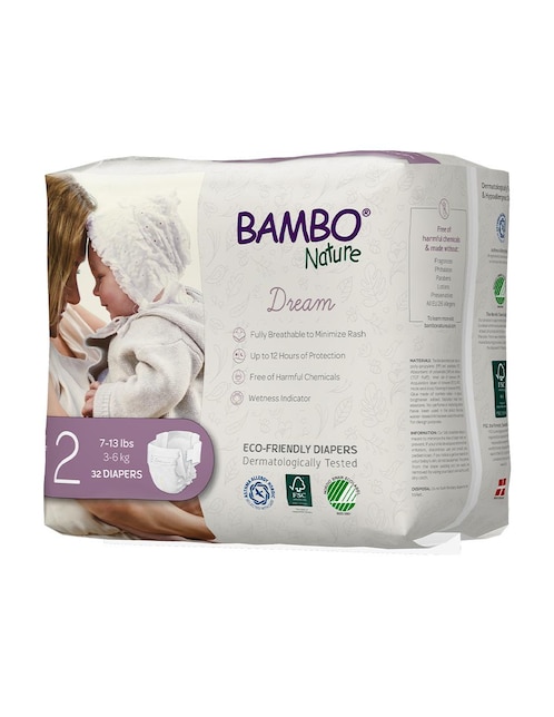 Pañales Bambo Nature Dream 32 piezas Etapa 2