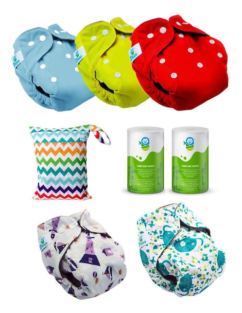 Set de pañal ecológico Babybamboo  de 0 a 24 meses 5 piezas