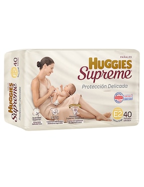 Pañales Huggies Supreme Pure & Natural etapa 2 bebé unisex con 38 piezas