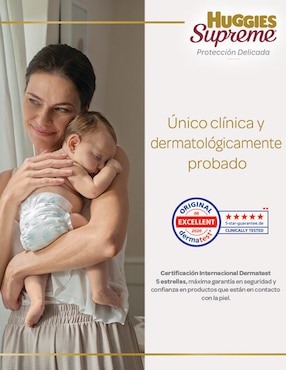 Pañales Huggies Supreme Pure & Natural etapa 2 bebé unisex con 38 piezas