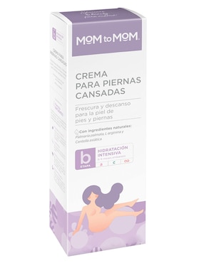 Crema para piernas recomendada para desinflamar y relajar de día y noche Mom To Mom para todo tipo piel