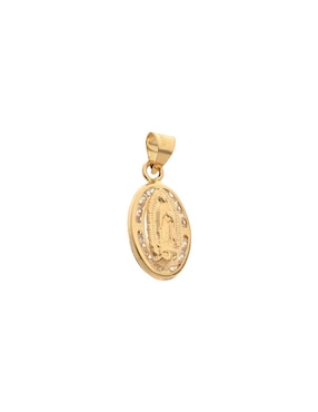 Medalla redonda Mon Caramel virgen de guadalupe de oro 14 K