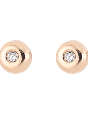Broqueles circulares Romanza Baby con acabado brillante diamante