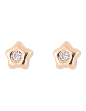 Broqueles Romanza Baby con acabado brillante diamante