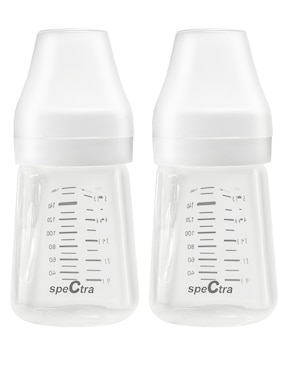 Botella Almacenamiento de Leche Materna Cuello Ancho Spectra 2 pzas