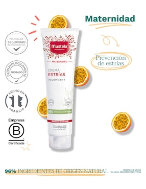Crema para cuerpo recomendada para prevenir la aparición de estrías día y noche Mustela Maternidad para todo tipo piel
