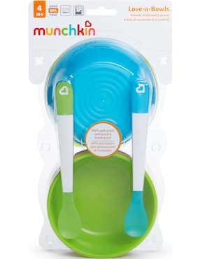 Set contenedores Munchkin de plástico 6 piezas