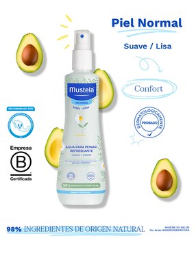 Agua para limpiar Mustela para purificar