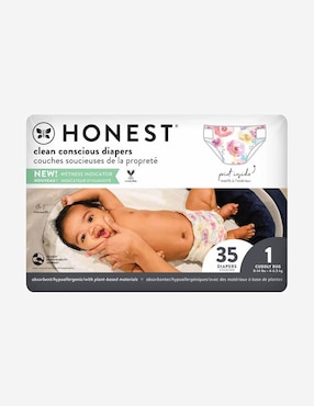Pañales Honest Rose Blossom etapa 1 unisex 35 piezas
