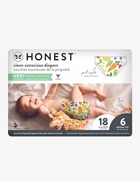 Pañales Honest So Delish etapa 6 unisex 18 piezas