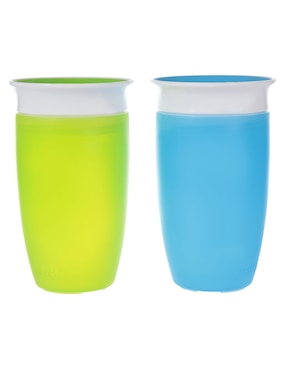 Vaso para bebés con aza antiderrame Chicco Training Cup color light blue de  200mL