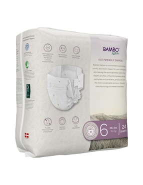 Pañales para bebé Bambo nature etapa 6 24 piezas