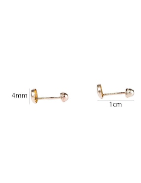 Broqueles de circulo Mancini de oro 10 k zirconia