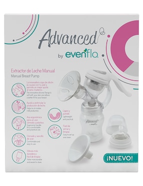 Extractor de leche manual Evenflo con accesorios