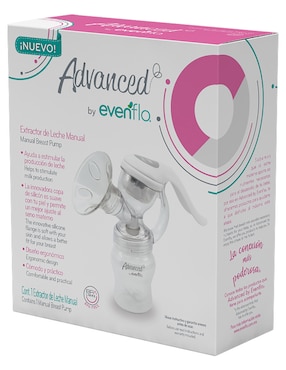Extractor de leche manual Evenflo con accesorios