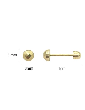 Broqueles Mancini de oro amarillo 18 K con acabado brillante