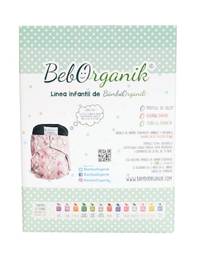 Pañales bebé Beborganik etapa 1 y 2 bebé niña con 4 piezas